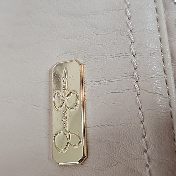 Jessica Simpson Zip LeatherExterior Bags & Handbags, Cream Crossbody - Picture 3 of 16